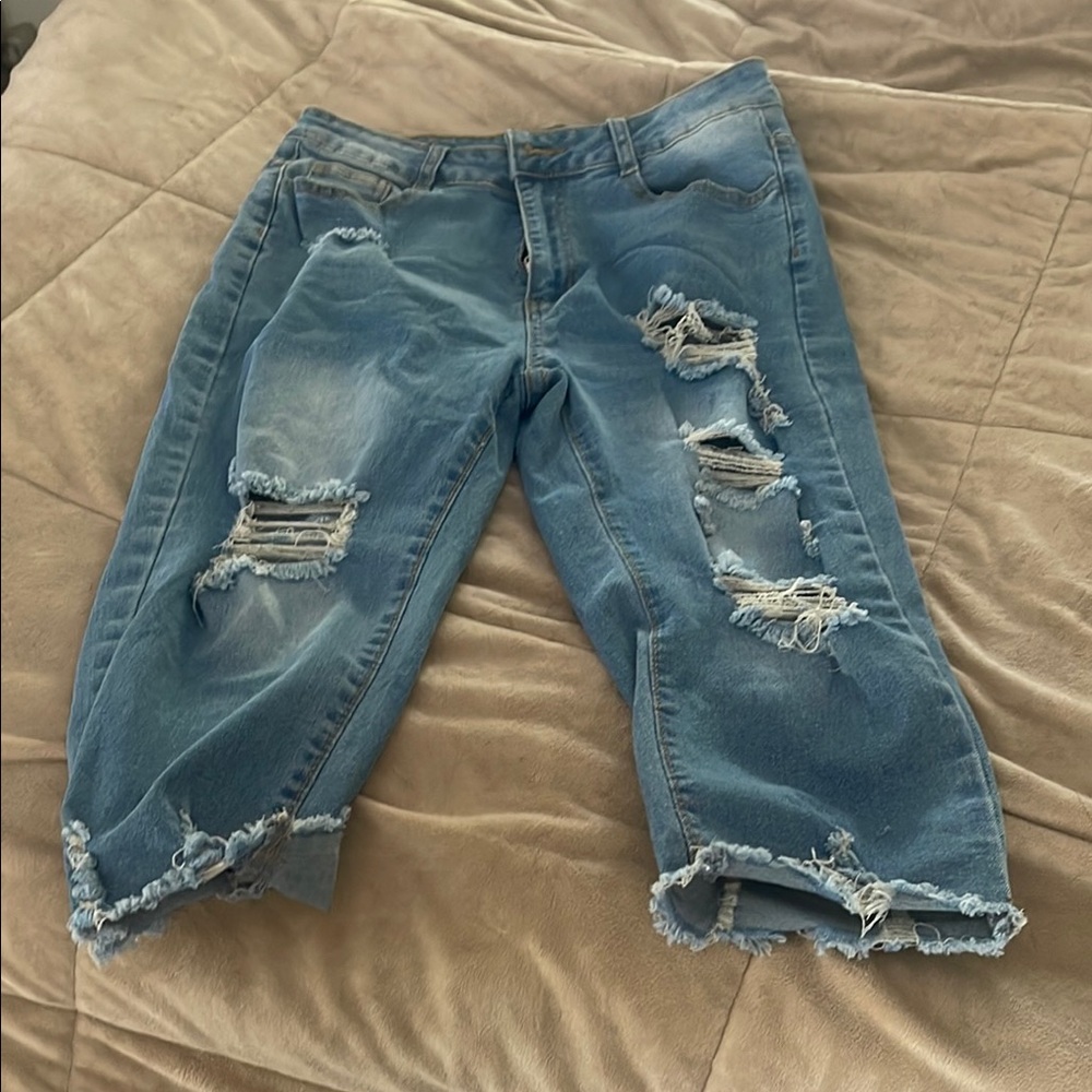 Distressed Blue Women's Jeans